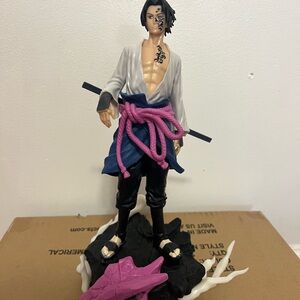 28cm Naruto Sasuke Uchiha Figure, Anime Statue GK Collection Figure PVC Action